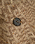 GANT Slim Wool Blend Herringbone Blazer - Roasted Walnut