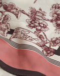 Tree Print Silk Scarf - Plum Wine