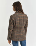 GANT Reg Wool Houndstooth Blazer - Roasted Walnut