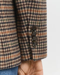 GANT Reg Wool Houndstooth Blazer - Roasted Walnut