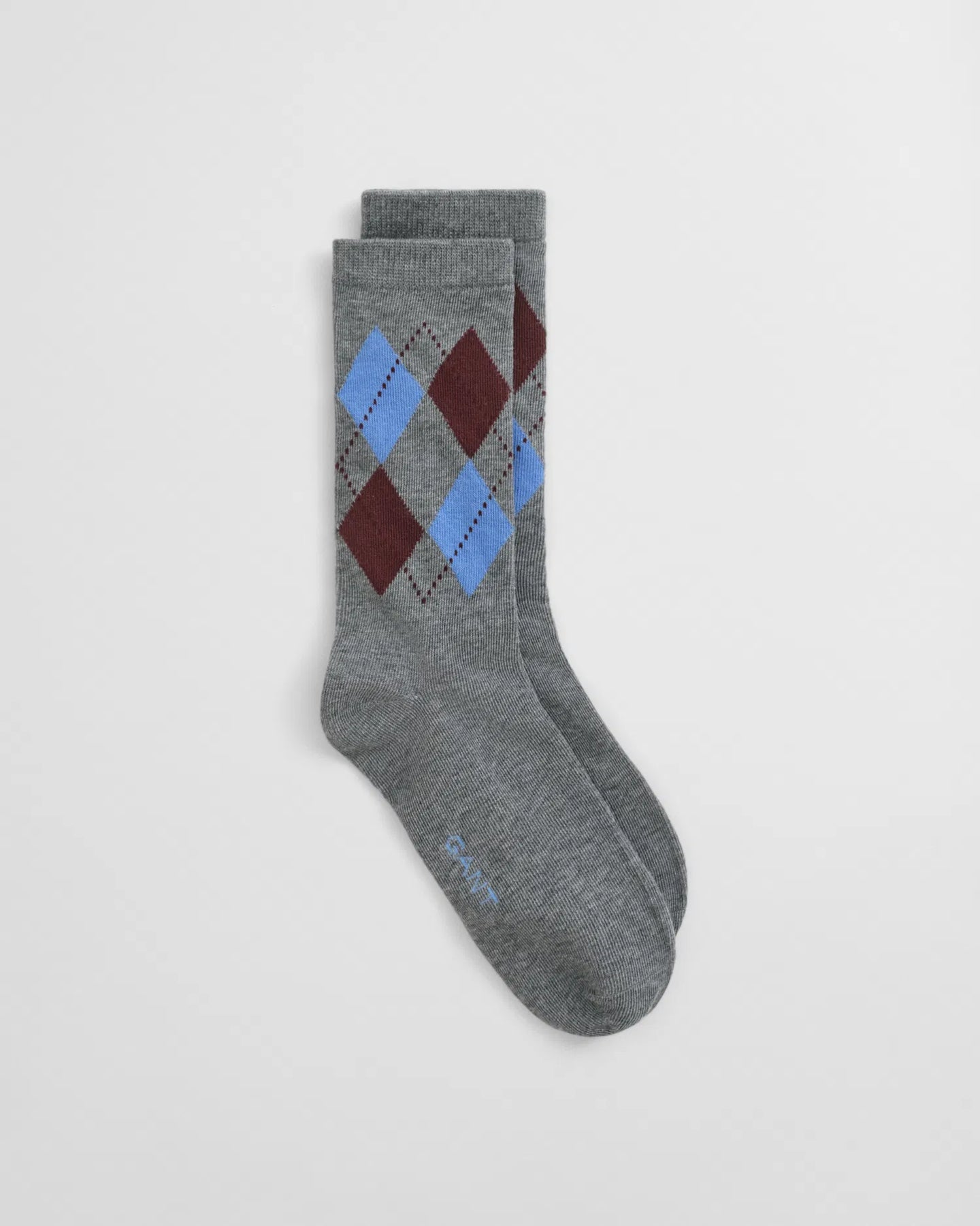 GANT Argyle Check Socks - Charcoal Melange