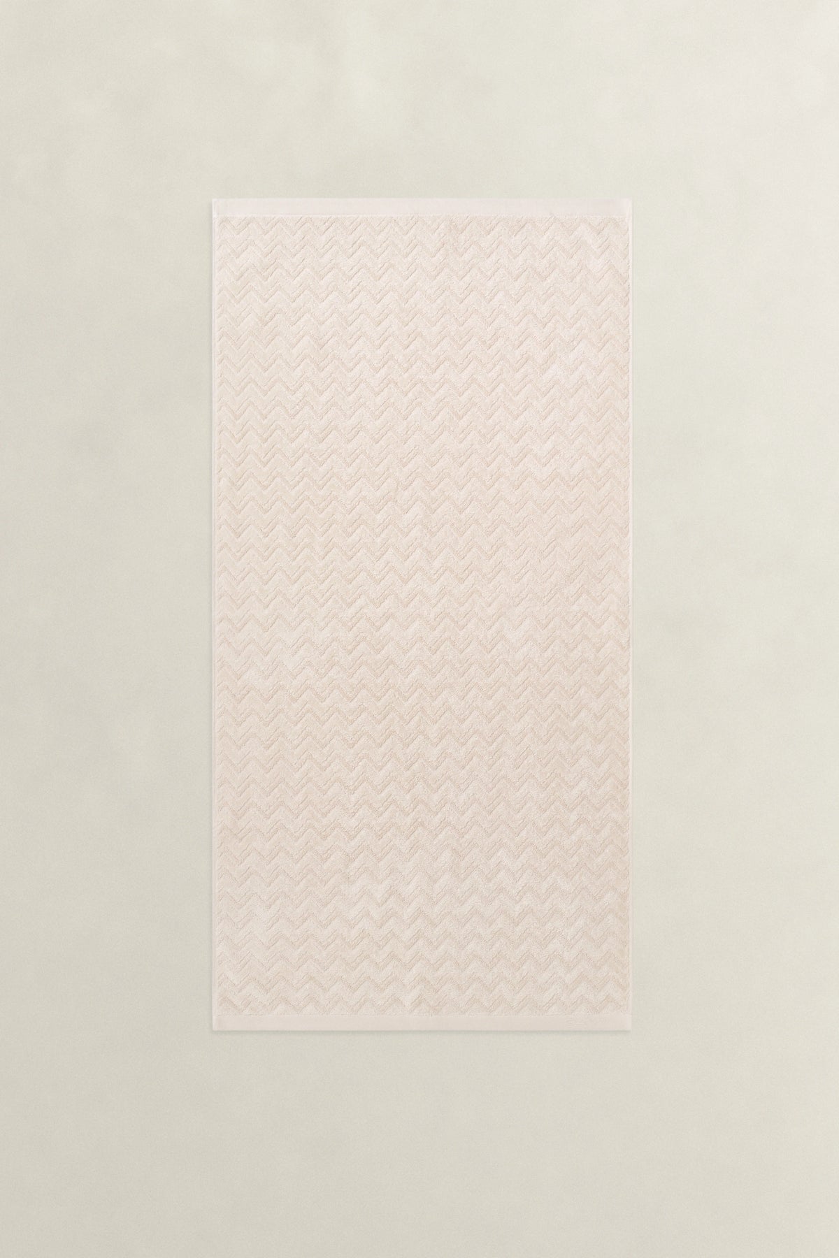 Jacquard Herringbone Handduk 70x140 - Faded Beige