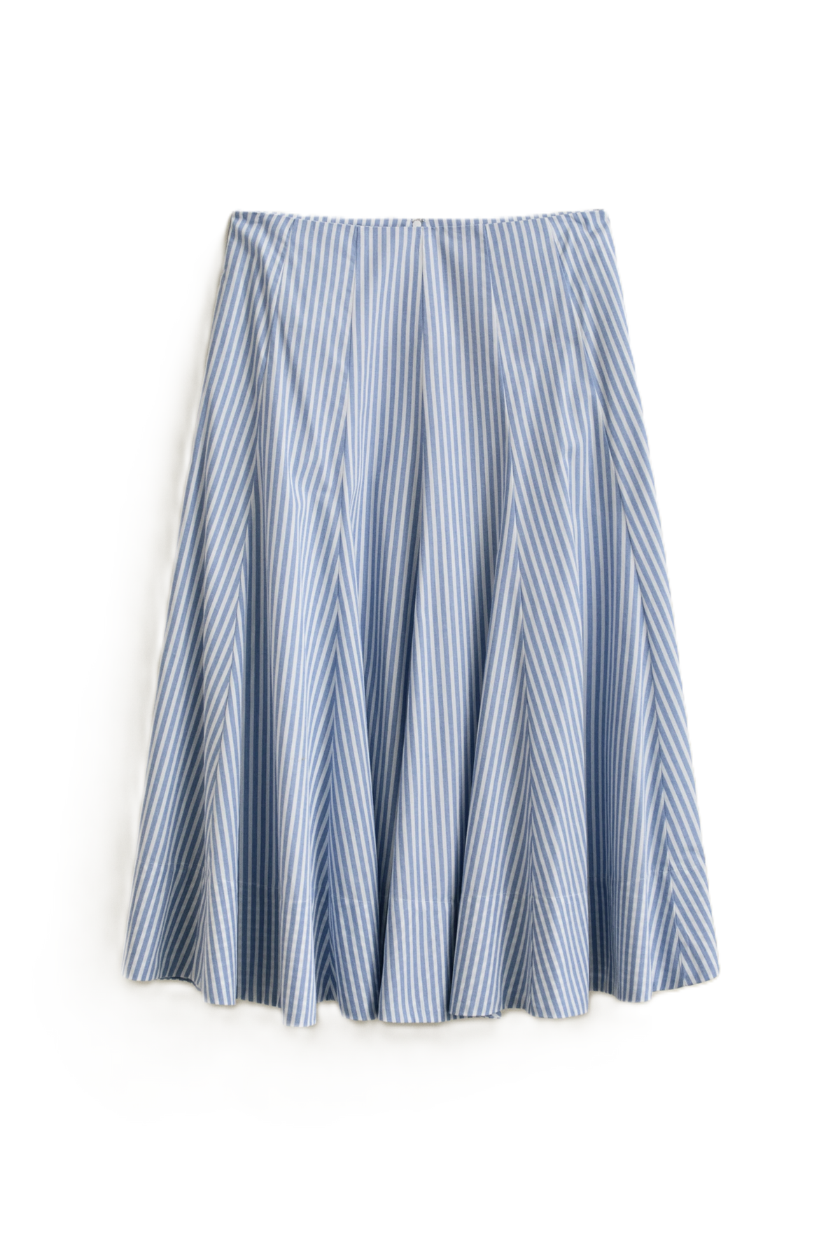 Stripe Ctn Panel Midikjol - Hydrangea Blue