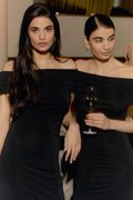 Off-Shoulder-klänning - Svart
