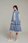 Ella Midi - Blue/Offwhite