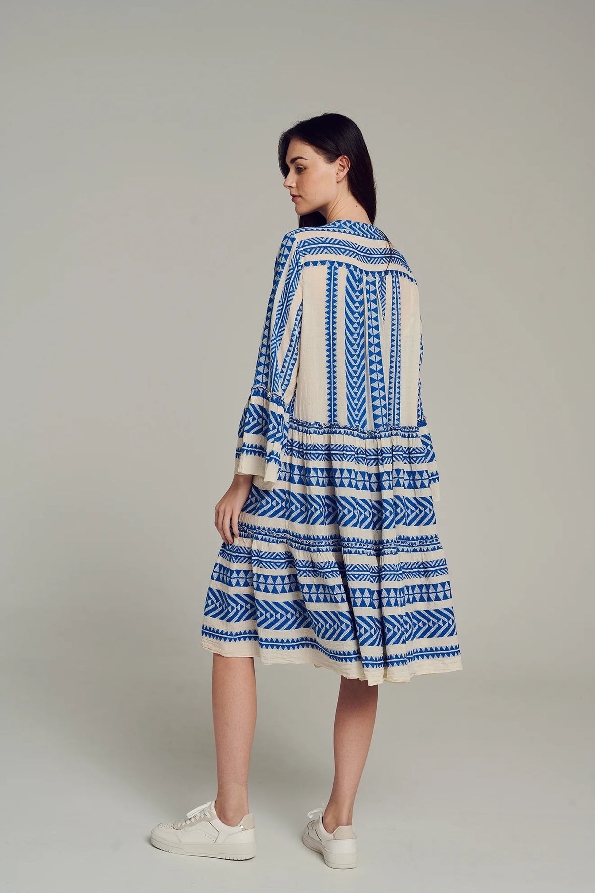 Ella Midi - Blue/Offwhite
