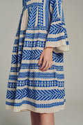 Ella Midi - Blue/Offwhite