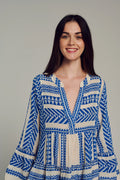 Ella Midi - Blue/Offwhite