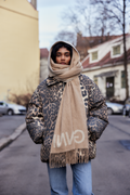 GANNI Fringed Wool Scarf - Egret