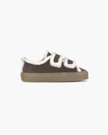 INUIKII Shearling Low Velcro - Mörkbrun