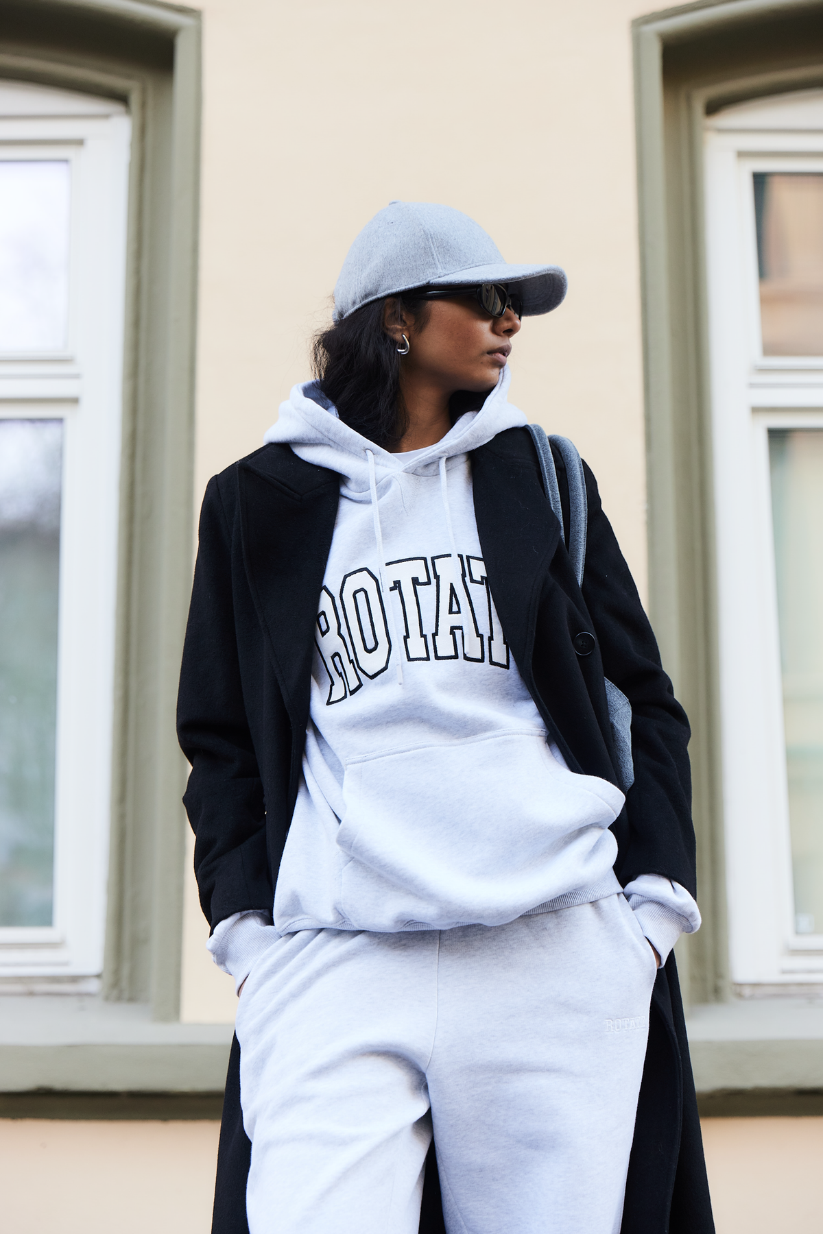 Heavy Sweat Hoodie - Ljusgrå melerad