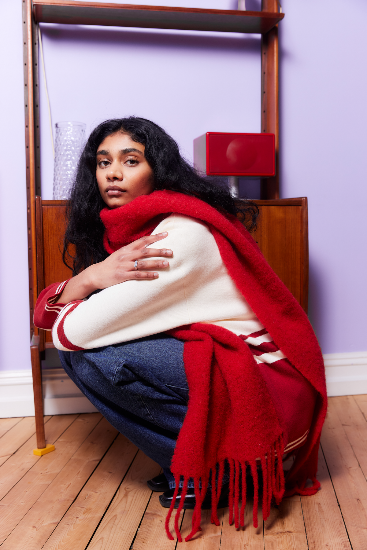 Sahilma Scarf - Scarlet Sage
