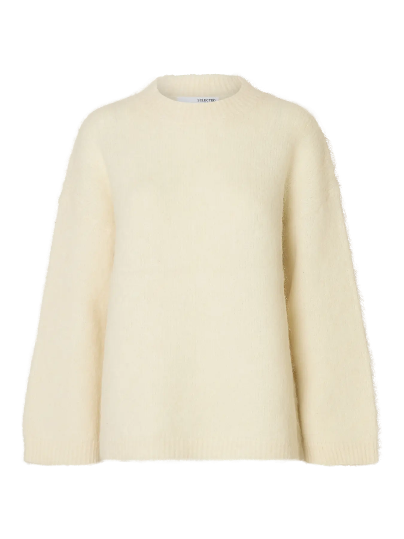 Gabriella Ls Knit New O-Neck - Birch
