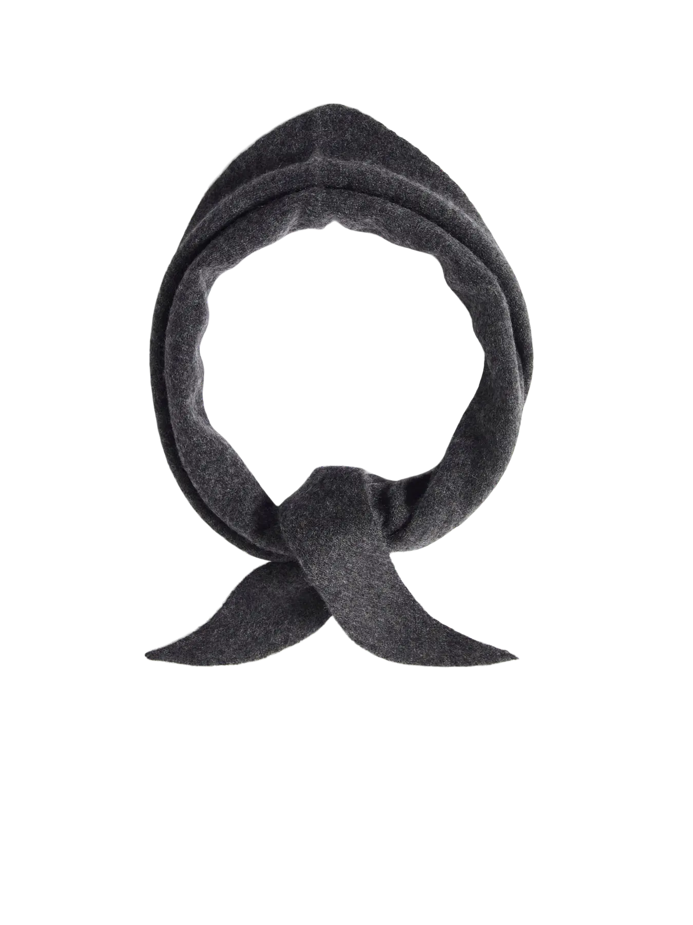 Maria Narrow Cashmere Scarf - Mörkgrå melerad
