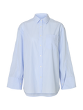 Dan Ls Oversized Striped Cuf Shirt - Cashmere Blue Stripes
