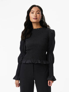 Yaschemma Ls Smock Top - Black