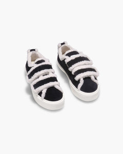 Shearling Low Velcro - Black
