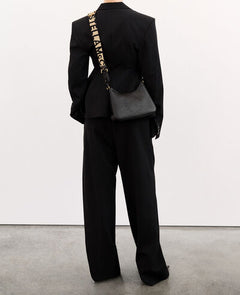 Logo Crossbody Shoulder Bag - Black