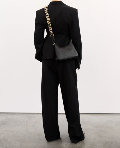 Logo Crossbody Shoulder Bag - Black