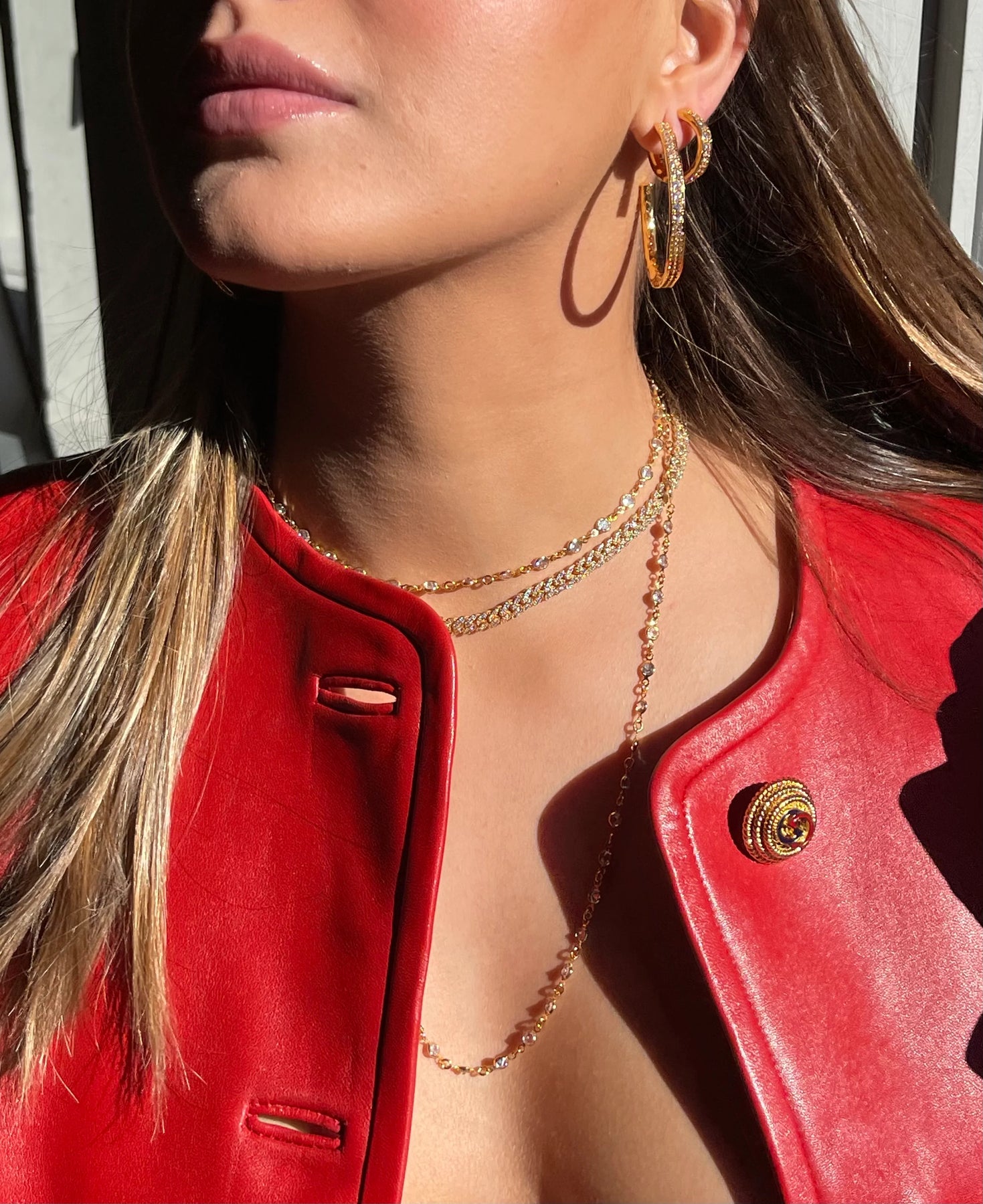 Micro Mexican Chain - Clear Gold