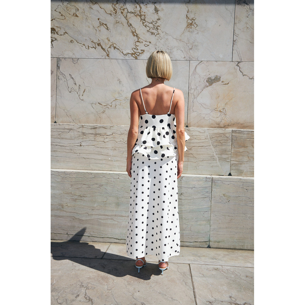 Josellecras Top - White Polka Grande