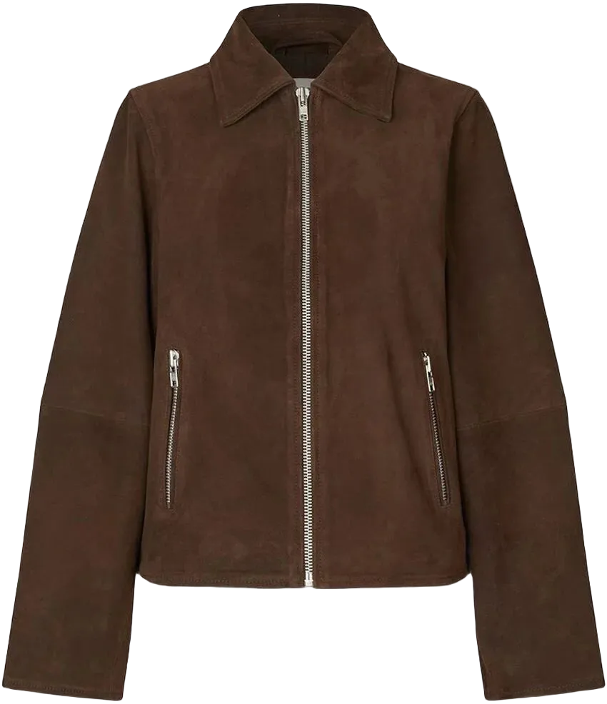Nima Suede Jacket - Seal Brown
