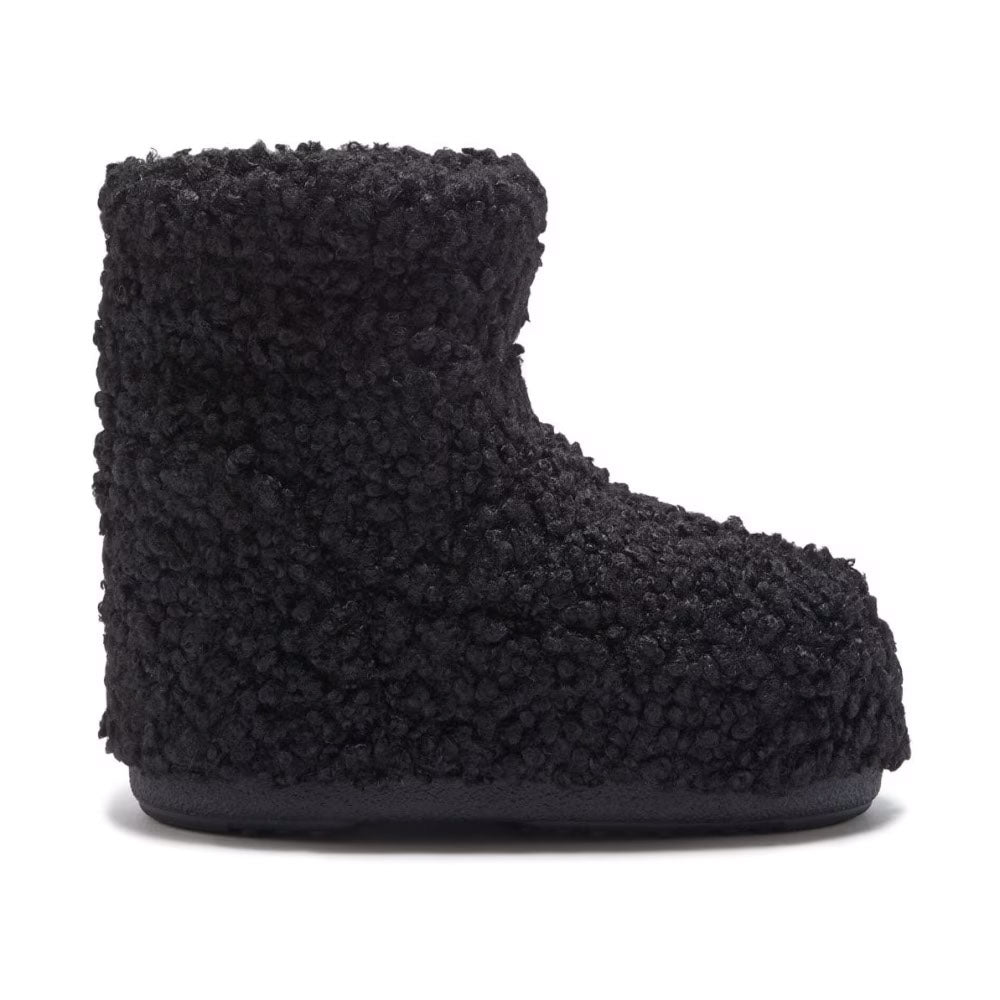 Icon Low Nolace Faux Astrakan - Black