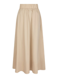 Yara Long Poplin Skirt - Dark Sand