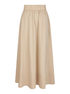 Yara Long Poplin Skirt - Dark Sand