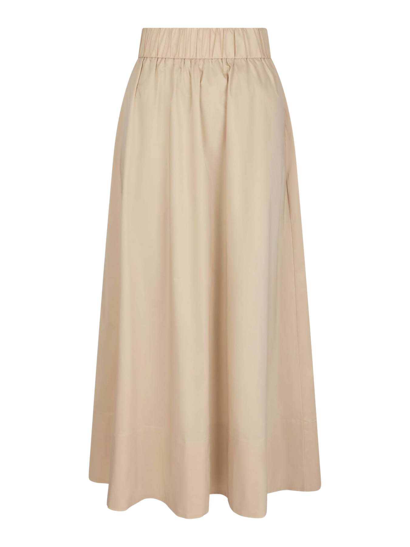 Yara Long Poplin Skirt - Dark Sand