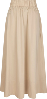 Yara Long Poplin Skirt - Dark Sand