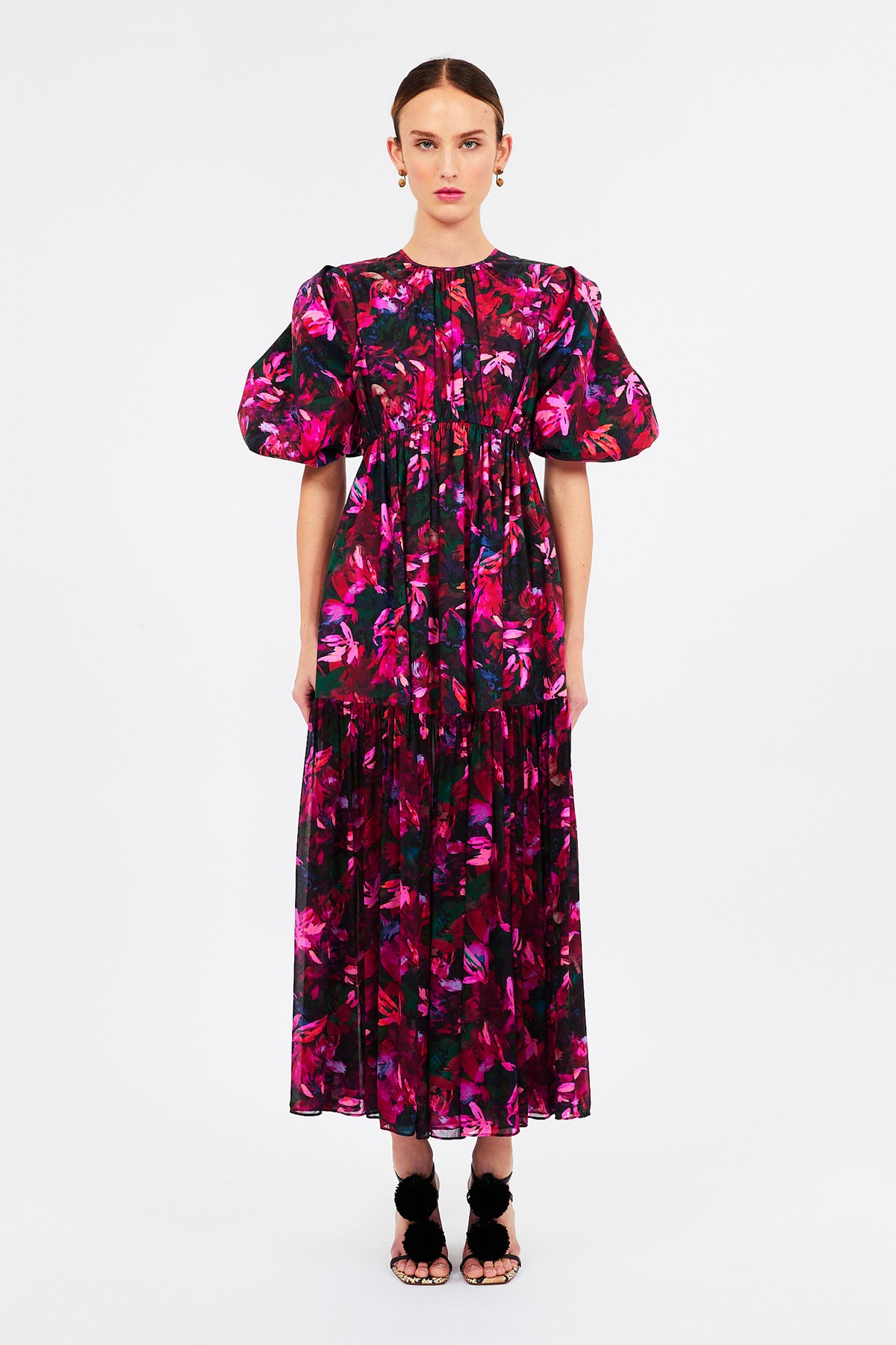 Collage Dress - Hibiscus