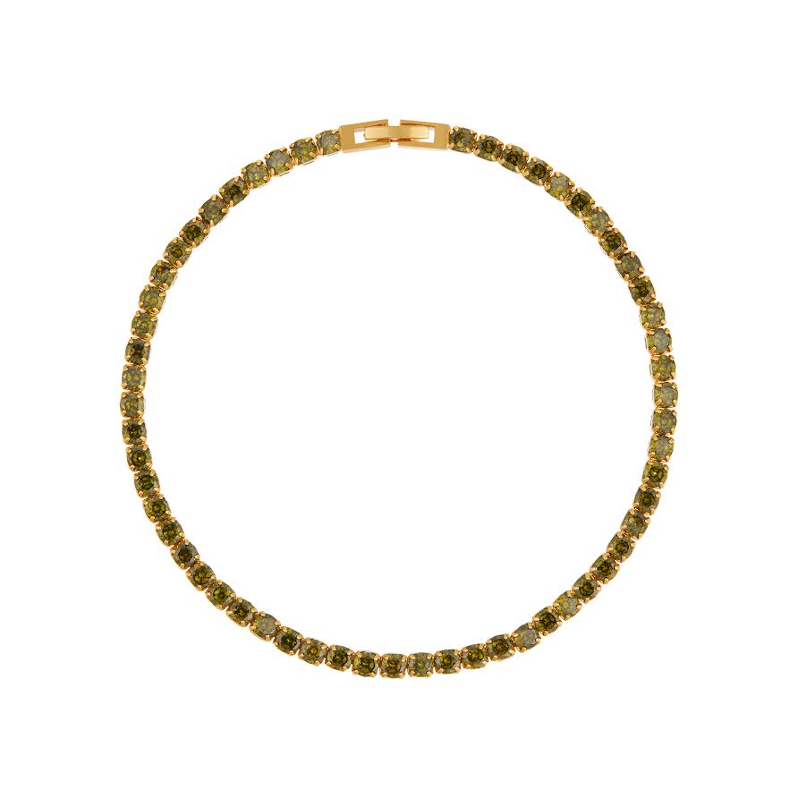 Peridot Tennisarmband - Pale Gold