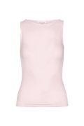 Peggy Rib Boatneck Top - Ljusrosa