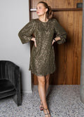 Helene Dress - Sage Shimmer