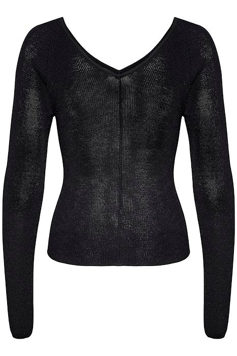 MonaGZ V-Neck Blouse - Black