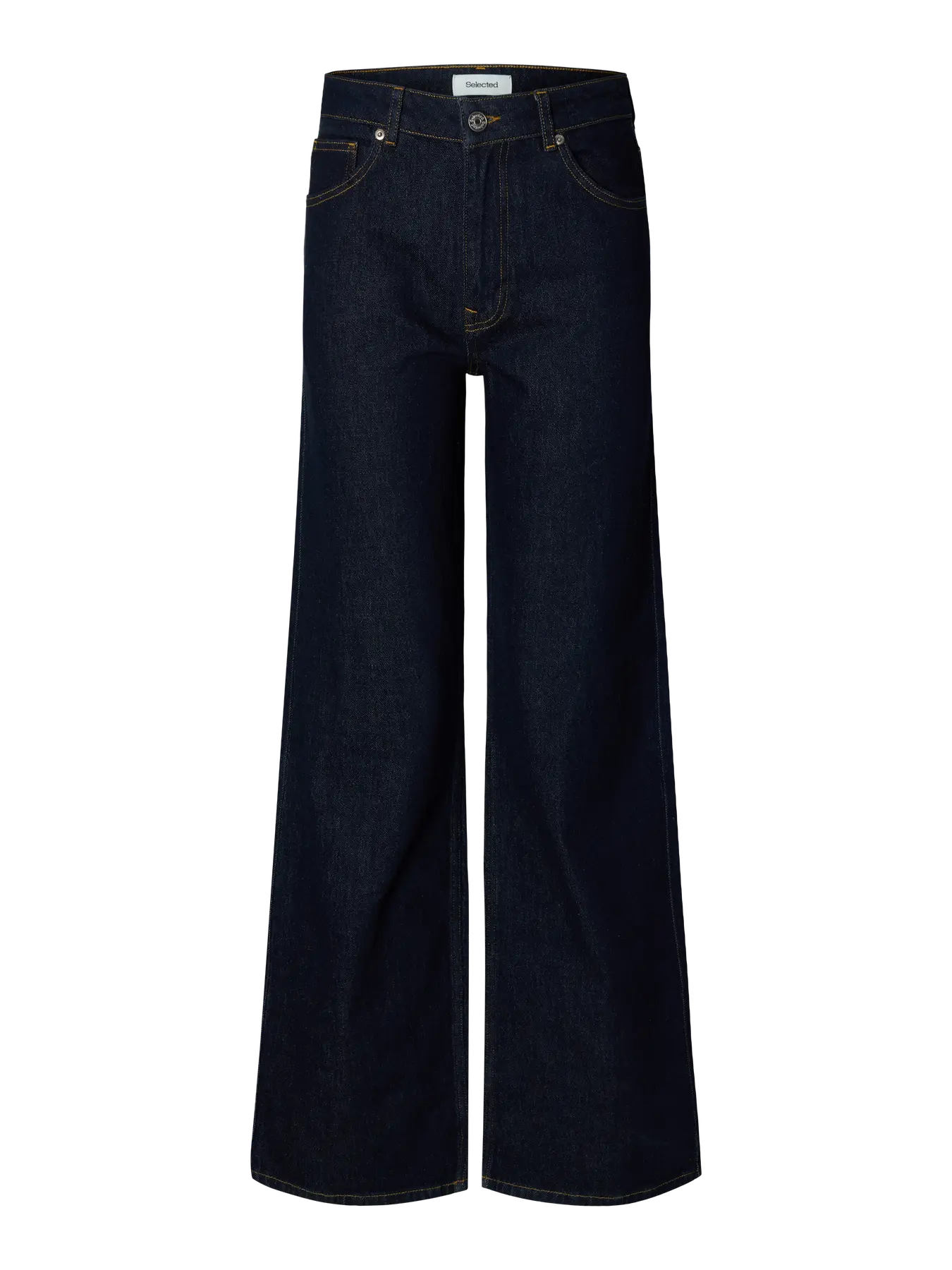 Wide Bea-Kori Hw Jeans - Mörkblå denim