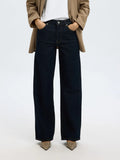Wide Bea-Kori Hw Jeans - Mörkblå denim