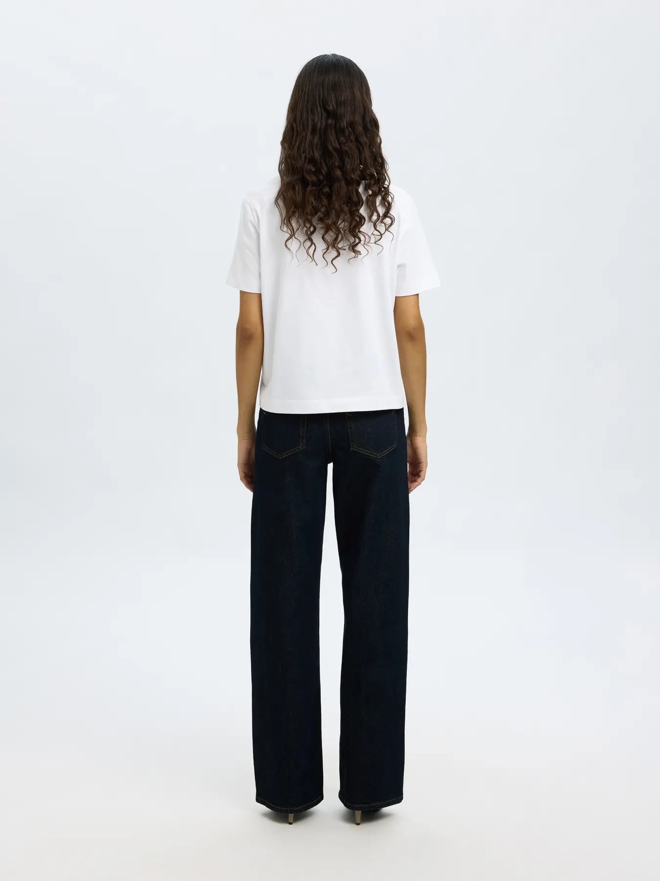 Wide Bea-Kori Hw Jeans - Mörkblå denim