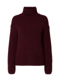 Gabriella Ls Knit High Neck - Fig Melange