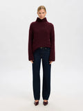 Gabriella Ls Knit High Neck - Fig Melange