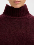Gabriella Ls Knit High Neck - Fig Melange
