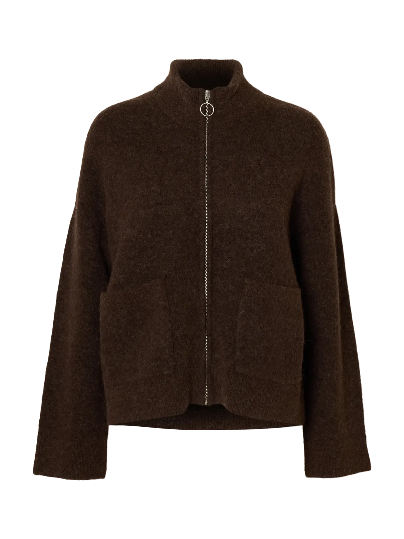 Sia Ras Ls Knit Zipper Cardigan Noos - Delicioso