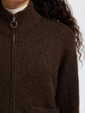Sia Ras Ls Knit Zipper Cardigan Noos - Delicioso
