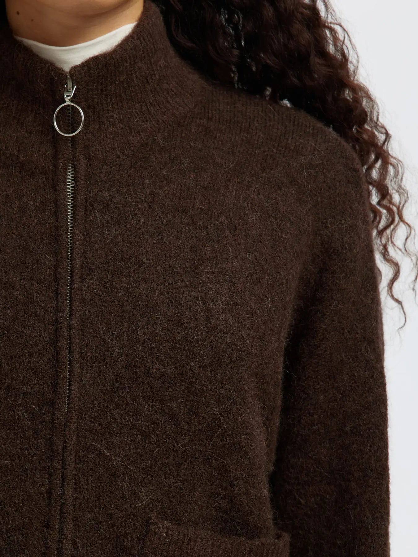 Sia Ras Ls Knit Zipper Cardigan Noos - Delicioso