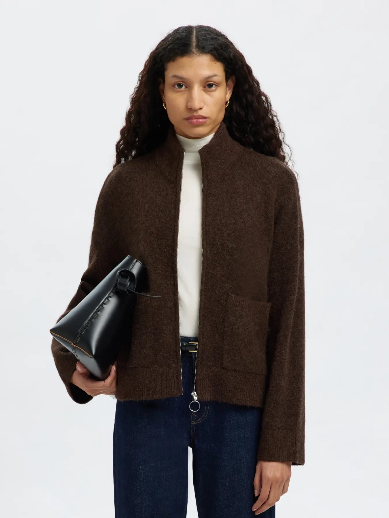 Sia Ras Ls Knit Zipper Cardigan Noos - Delicioso