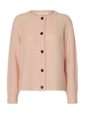 Lulu Ls Knit Short Cardigan - Pale Dogwood Melange