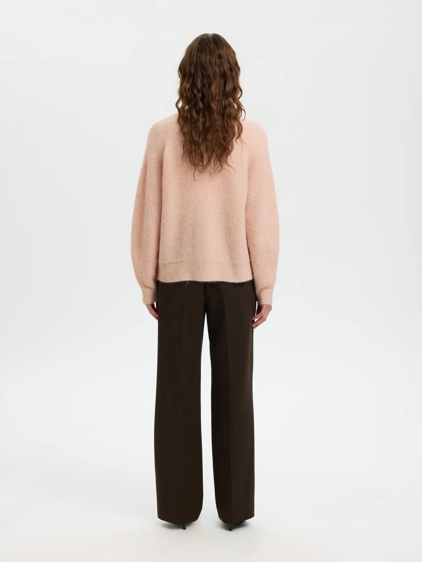 Lulu Ls Knit Short Cardigan - Pale Dogwood Melange