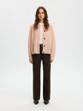Lulu Ls Knit Short Cardigan - Pale Dogwood Melange
