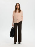 Lulu Ls Knit Short Cardigan - Pale Dogwood Melange